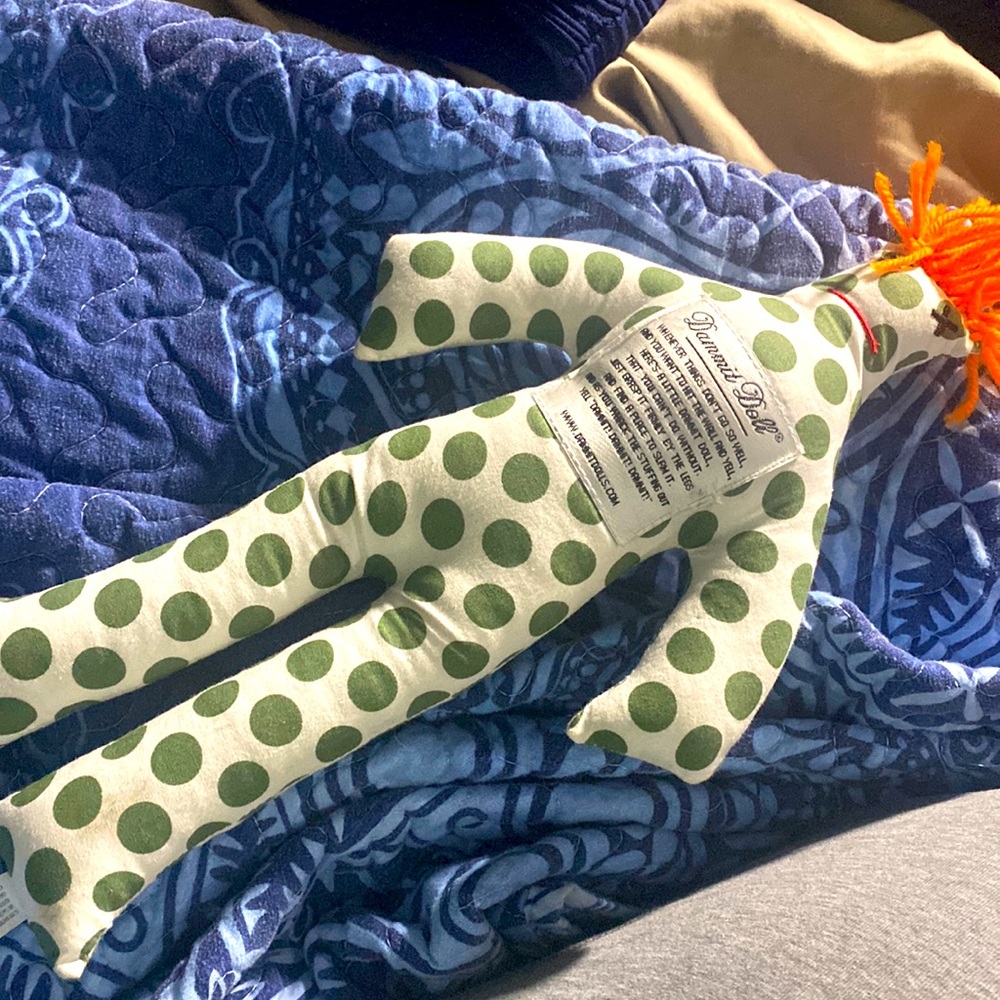 Dammit doll green polka dots